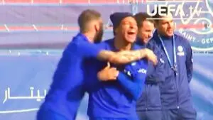 Kylian Mbappe can’t stop laughing after watching Neymar embarrass Sergio Ramos with cheeky nutmeg in PSG training