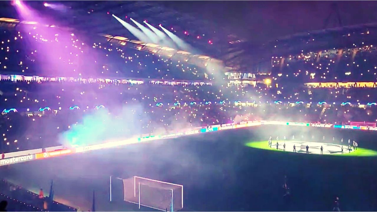 Manchester City Divide Opinions With Techno Rave At Etihad Pre UCL Clash