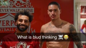 Darwin Nunez Has Fans In Stitches After Joining Mo Salah In MOTM Photoshoot