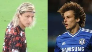 Former Chelsea Player David Luiz Ditches Afro For New Blonde Look