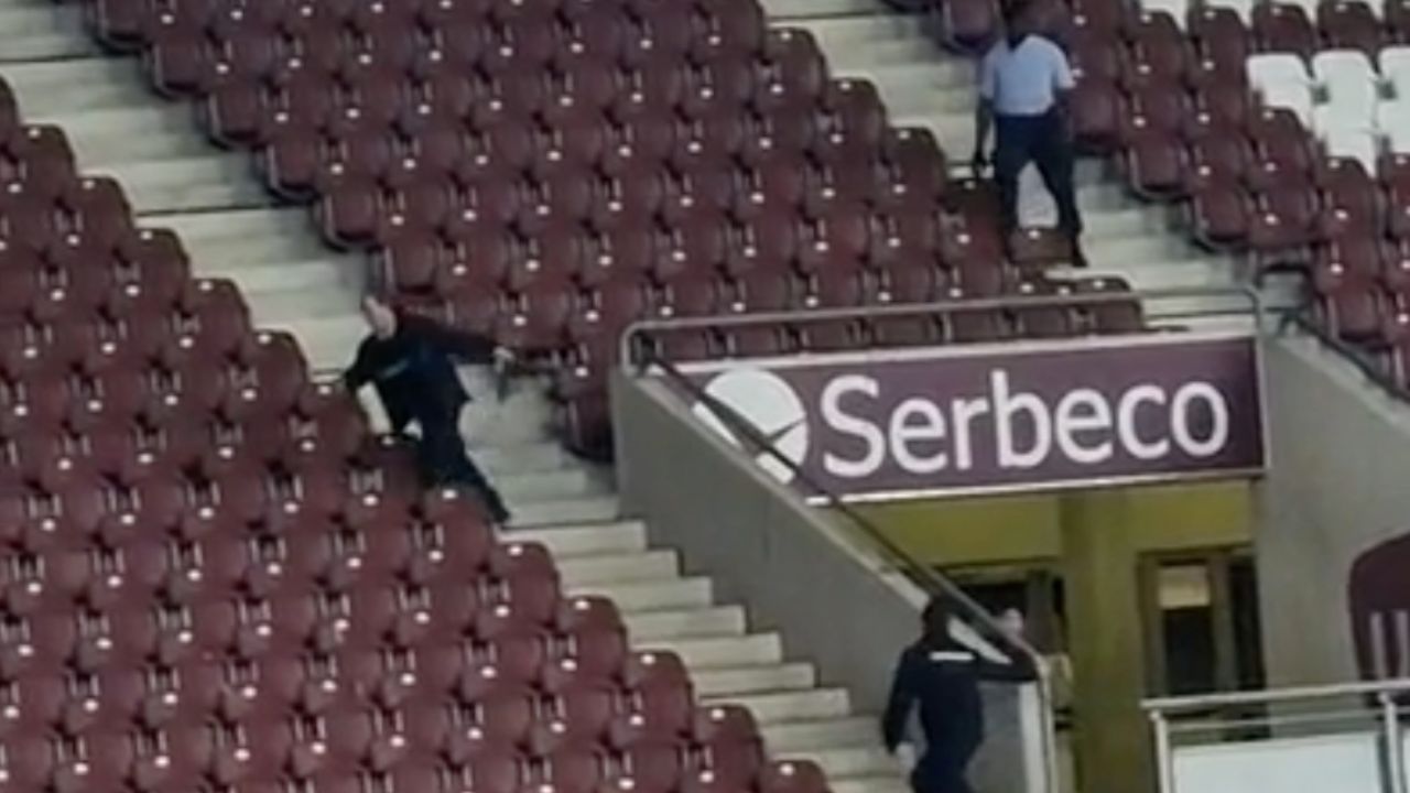Watch: Woman Gets Away From Geneva Stadium Security In Pac-Man Fashion