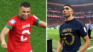 From Swapping Shirts To Chilling In Tunnel How Kylian Mbappe And Achraf Hakimi Bonded After Full Time