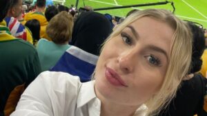 Look Astrid Wett Snapped Watching Qatar World Cup Game In Risque Outfit