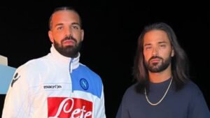 Look Drake Steps Out In Macron Era Napoli Jumper