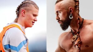 Look Erling Haaland debuts new Viking braid hairstyle in training