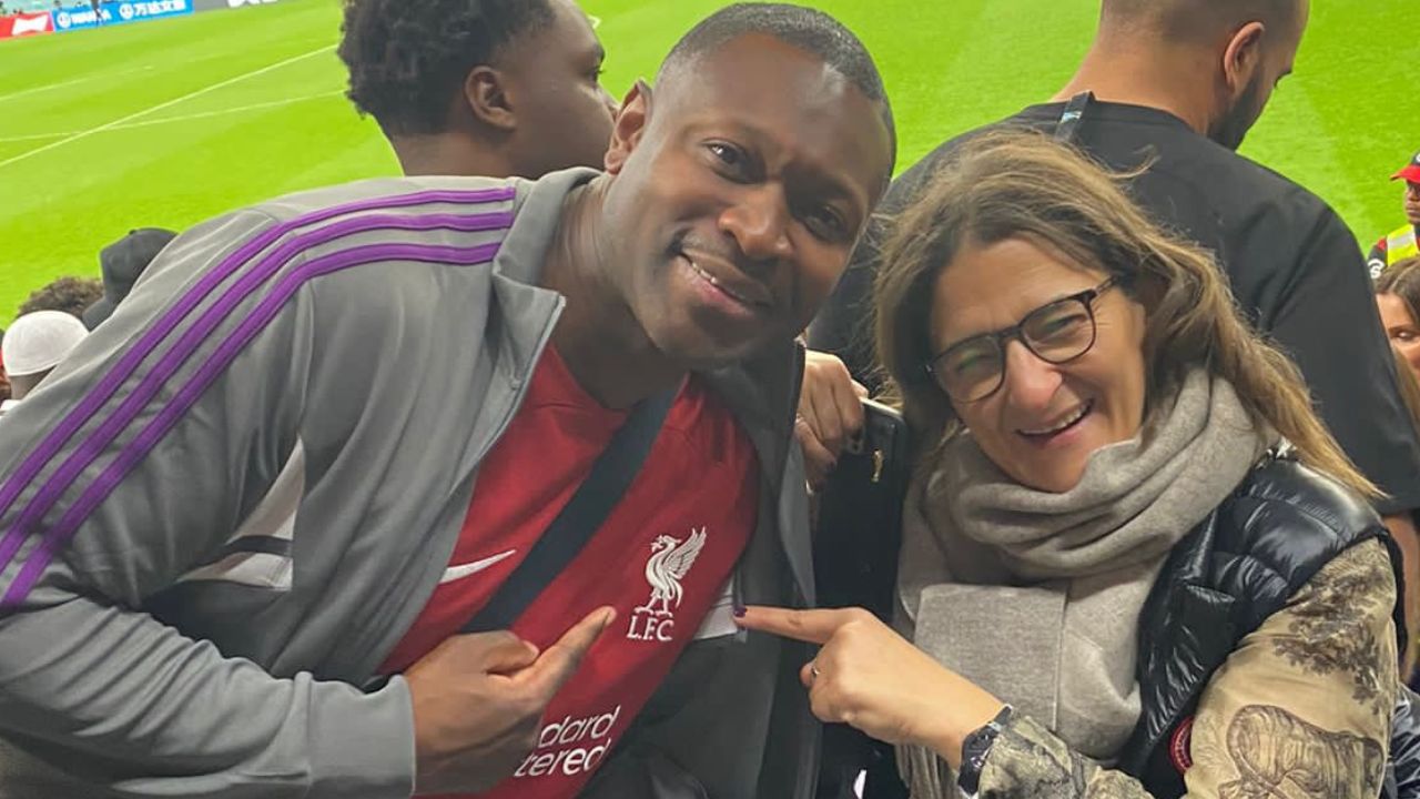 Mother Of Kylian Mbappe Poses Next To Liverpool Fan In World Cup Photo