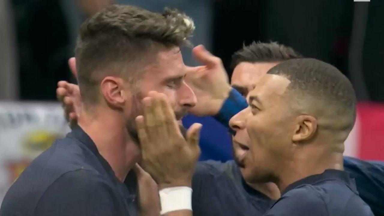 This Playful Slapping From Kylian Mbappe On Olivier Giroud Was Kinky AF
