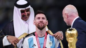 Twitter Reacts To Lionel Messi Wearing ‘Sportswashy’ Robe For Trophy Ceremony