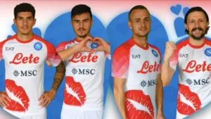 Napoli Release New Valentine’s Day Kit With Huge Kiss Pattern