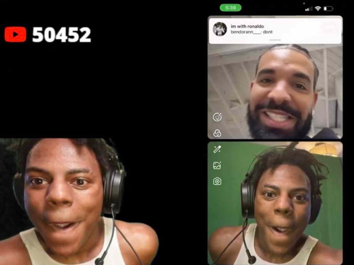 Look: Drake Picks Ronaldo Over Messi And Leaves IShowSpeed Speechless