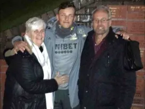 Ben White with his parents