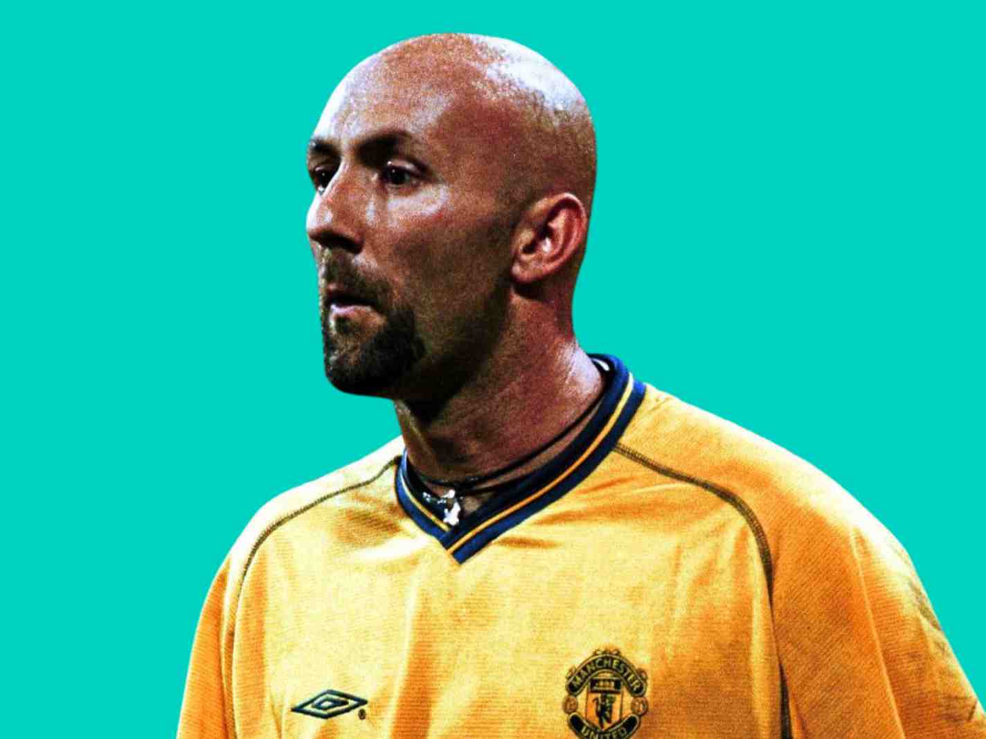 Vintage photo of Fabien Barthez with hair leaves fans in disbelief