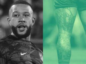 Memphis Depay Has The Wildest Leg Tattoo Ever, But What Does It Mean
