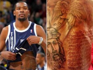 The Top 5 Tattoos Of Kevin Durant From Tupac To Winged Angel