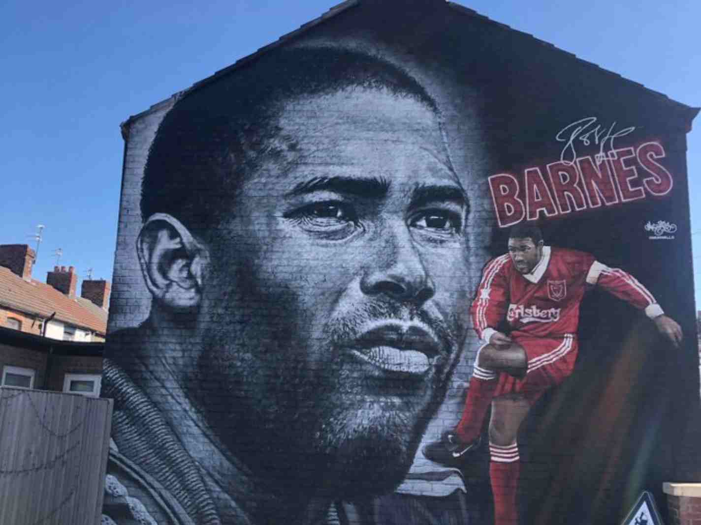 90s Liverpool Hero John Barnes Gets His Own Life-size Mural Outside Anfield