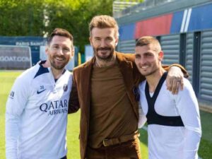 David Beckham Turns Up at PSG Camp, Even Lionel Messi is a Fanboy
