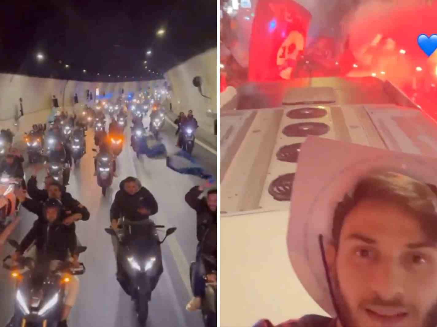 Horde of Napoli Fans Rev Up Motorbikes in Epic Display of Support at 3 AM