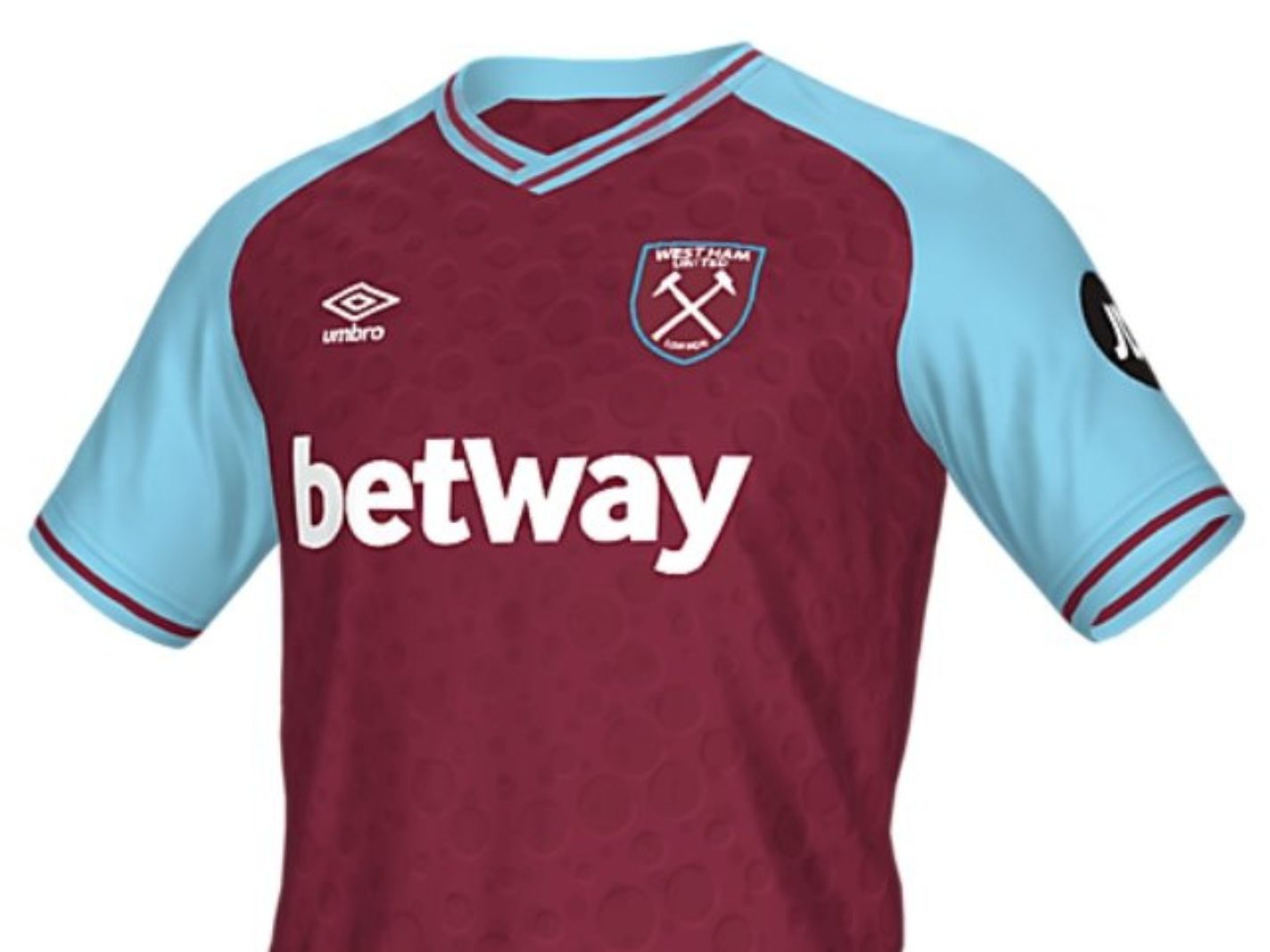 Leaked Images of 23/24 West Ham Home Kit Show Bubbles Pattern in Full Force