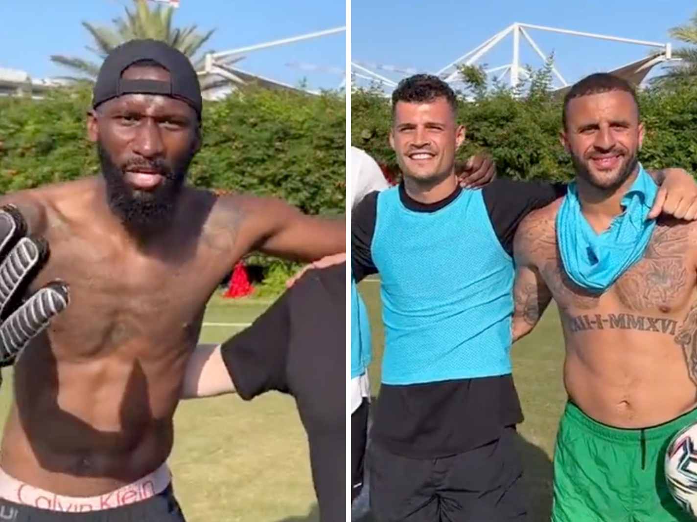 Video of Walker, Xhaka and Rudiger Surfaces Online and Fans Call It the Multiverse of Football