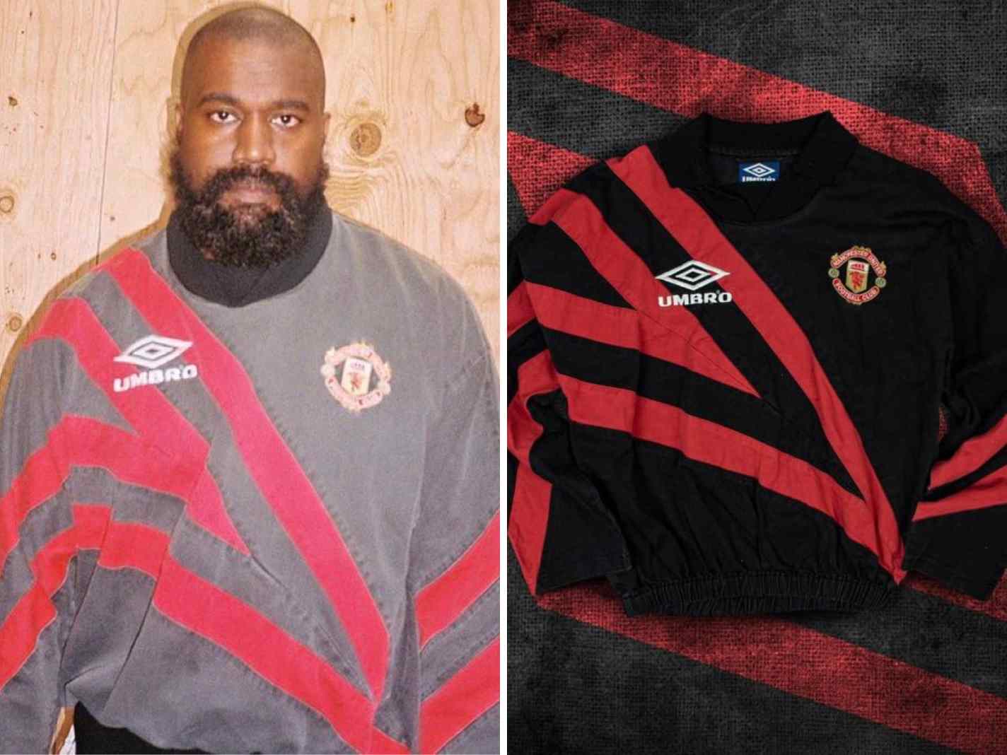 Was Kanye West Wearing Retro Man United Gear a Dig at Adidas?