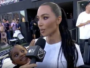 Kim Kardashian and her son Saint West