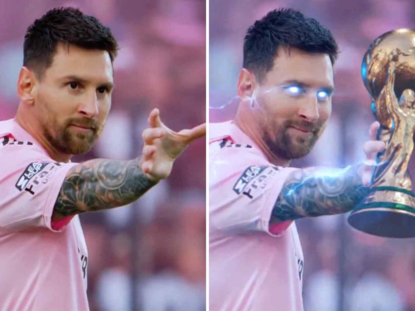 New Edit Unites Lionel Messi Thor Celebration With World Cup Trophy And It Slaps