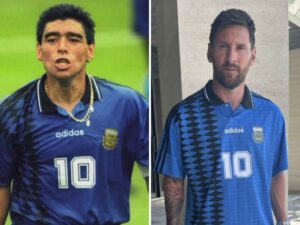Look Lionel Messi Turns Back Time with 1994 USA World Cup Argentina Kit