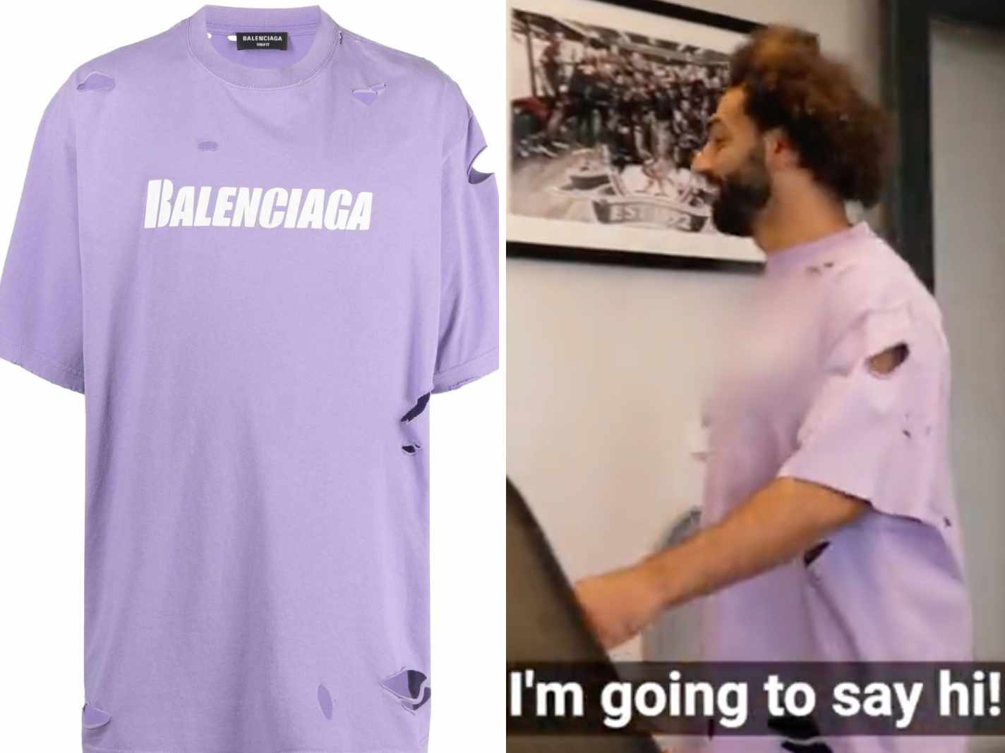 Mohamed Salah Meets Wataru Endo in a Ripped Balenciaga Top, Here’s What It Really Costs