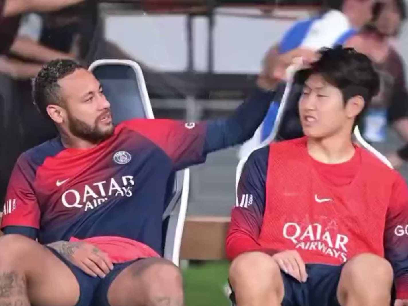 Look: Neymar Teases Newcomer Lee Kang-In Over His Precious Locks