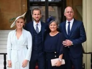 Harry Kane with his parents an wife