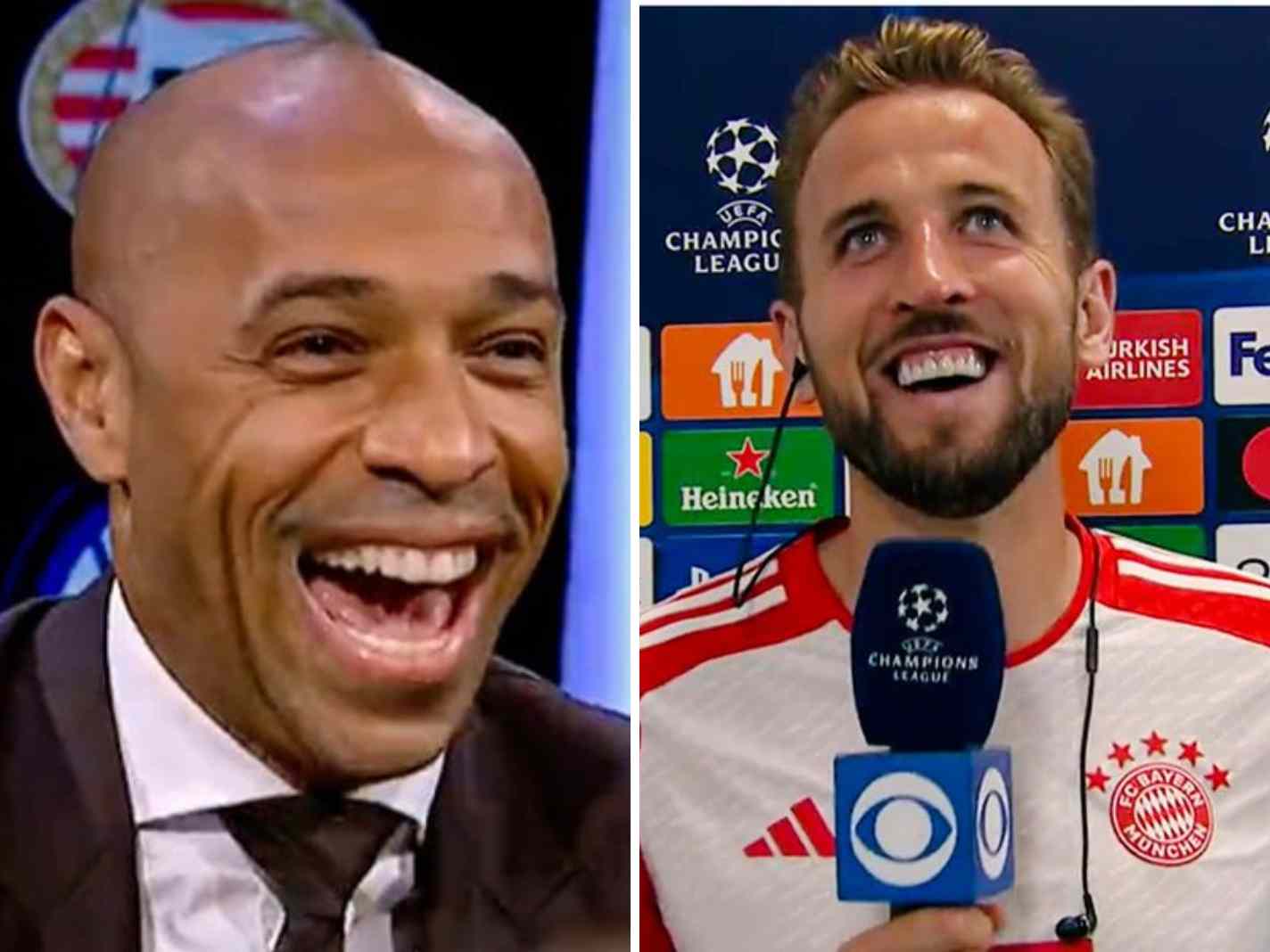 Inside The Epic CBS Sports Banter Between Harry Kane and Thierry Henry 