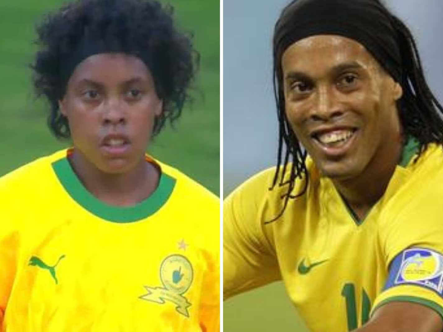 Fans Can’t Tell Ronaldinho Apart From Miche Minnies, A Female South African Footballer