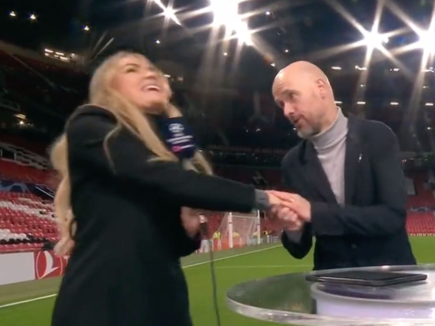 Fans Think Erik Ten Hag Was Rizzing Laura Woods Up: Here’s The Video