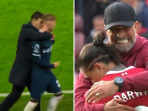 Pochettino’s Mid-Game Hug for Cole Palmer and Klopp’s Full-Time Embrace with Darwin Nunez