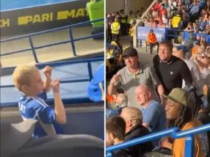 Viral Video Shows Young Leicester City Fan Get Under the Skin of Angry Stoke Supporters