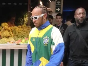 Look Lewis Hamilton Brings Iconic 90s Brazil Tracksuit Back in Vogue