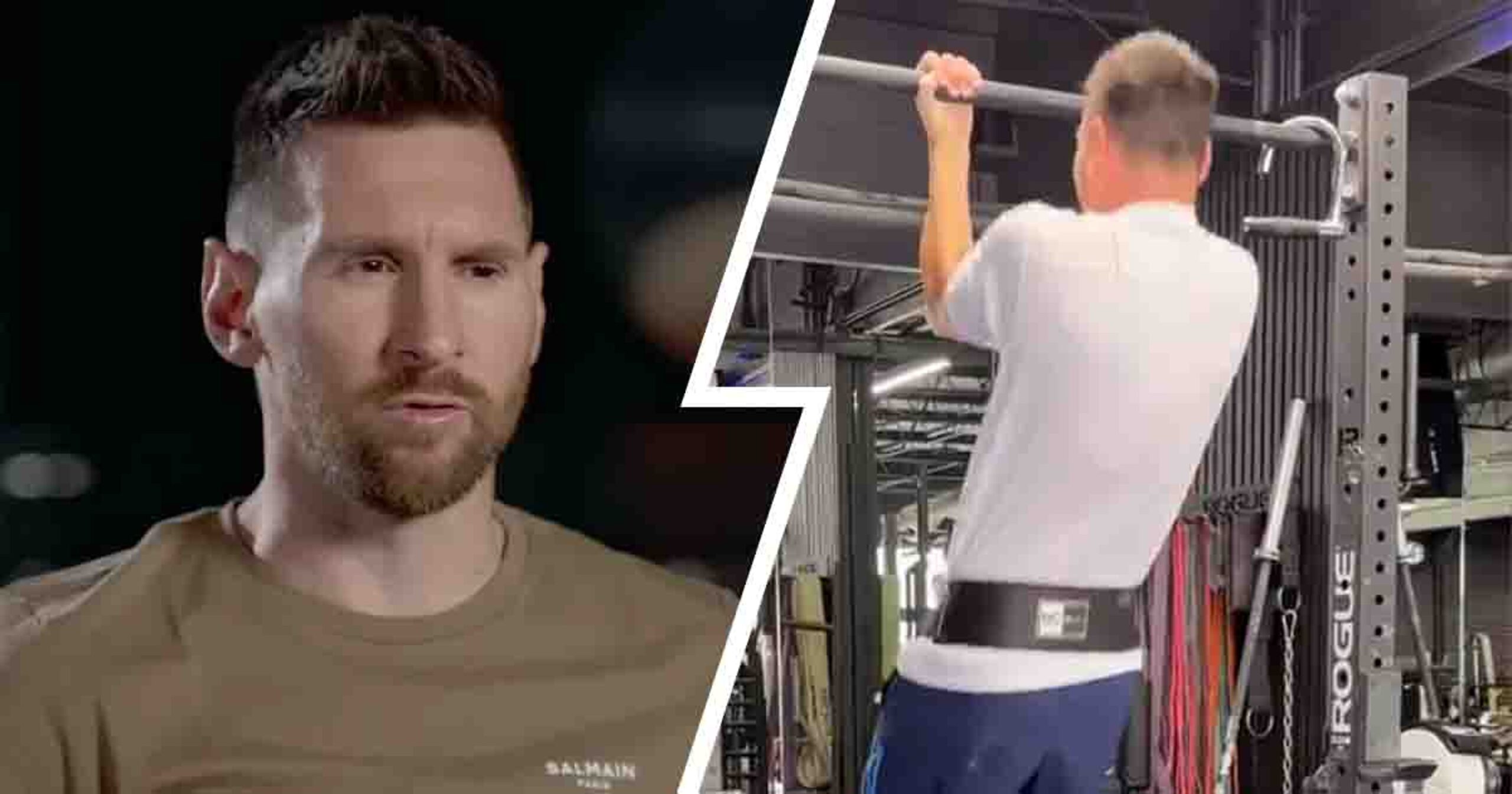 See Lionel Messi Defy Gravity With Weighted Pull-Ups In Rare Gym Footage
