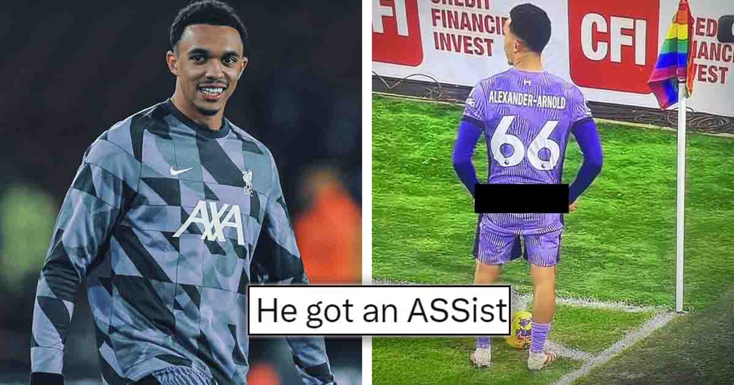 Twitter Reacts To Trent Alexander Arnold Exposing His Buttcrack On The Pitch