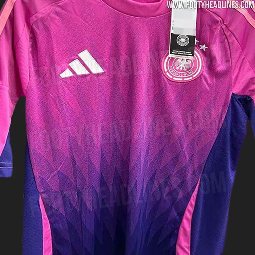 Leaked Germany Away Kit for Euro 24 in pink and purple