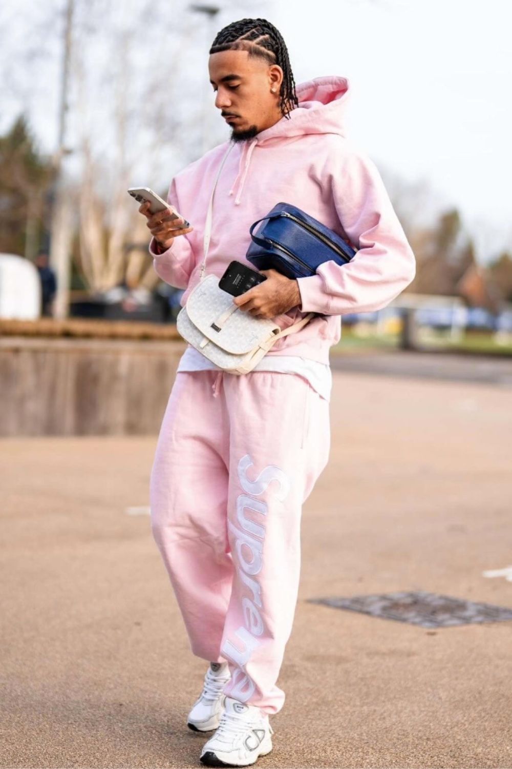 How Much Does it Cost to Rock Pink Supreme Tracksuit Like Malo Gusto?