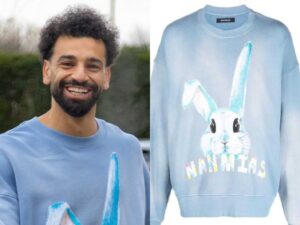 Mohamed Salah Rocks Oversized Nahmias Bunny Sweatshirt