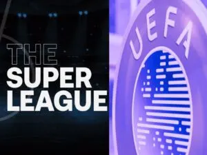 The Super League and UEFA symbols