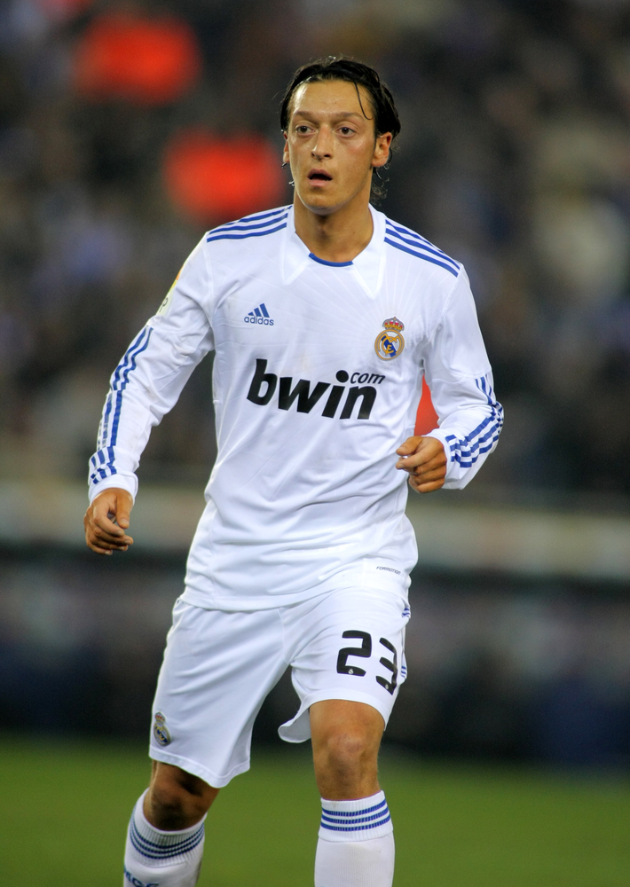Mesut Ozil of Real Madrid during a spanish league match between Espanyol and Real Madrid at the Estadi Cornella on February 13, 2011 in Barcelona, Spain 