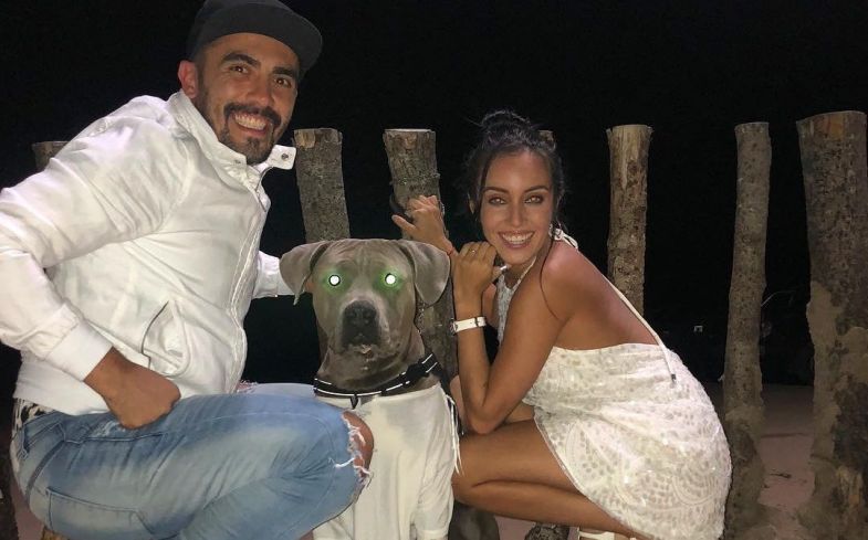 Yazmin Jaureguy with ex-boyfriend Fernando Bertona