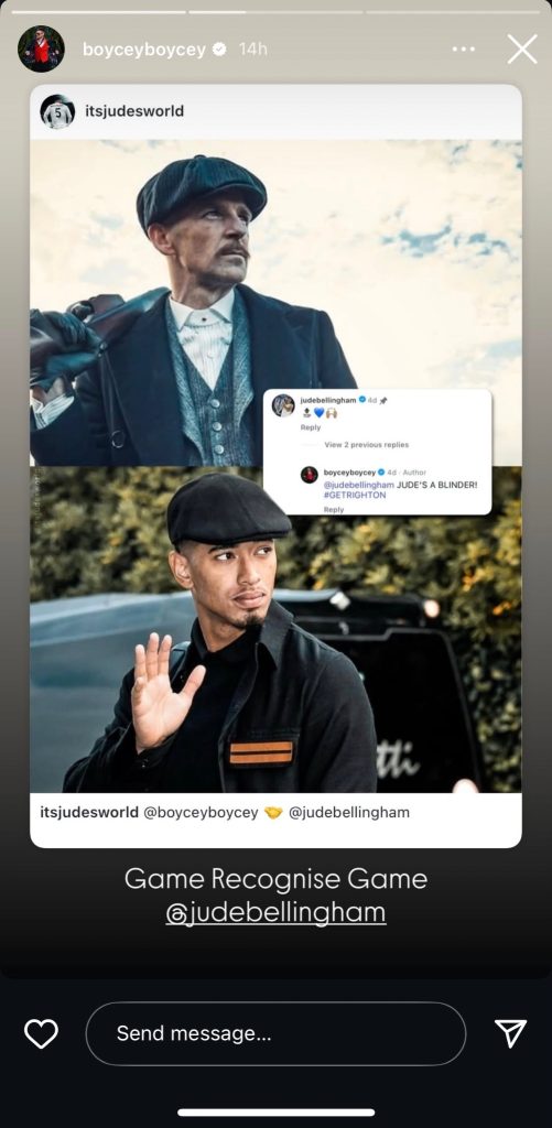 Paul Anderson reposted the interaction with Bellingham