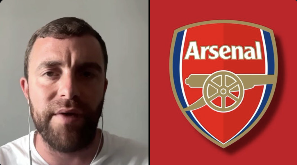 Fabrizio Romano (L), Arsenal Logo (R)